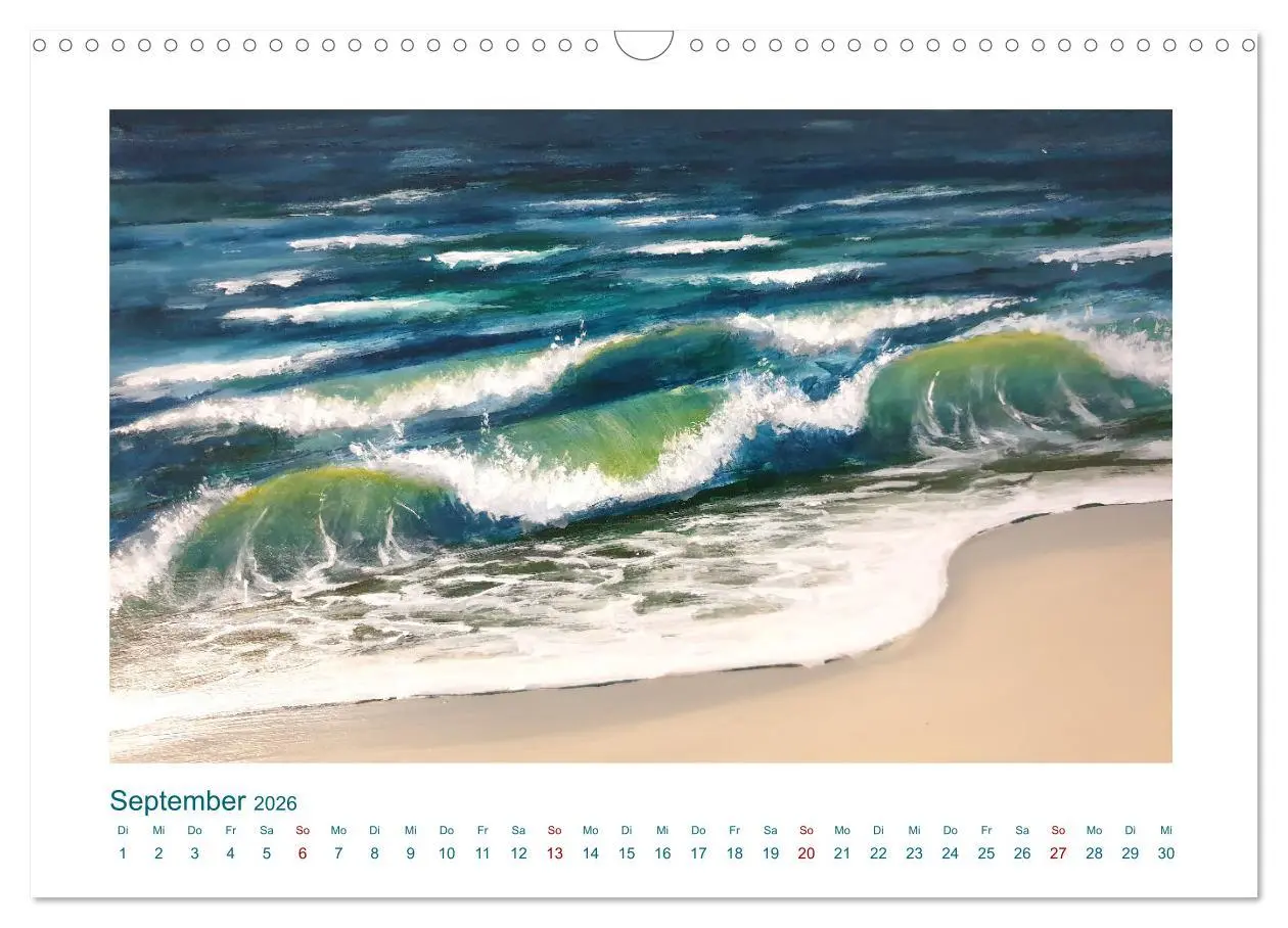 Bild: 9783457501955 | Wellenbrausen - Gemalte Wellen von Michaela Spreider (Wandkalender...