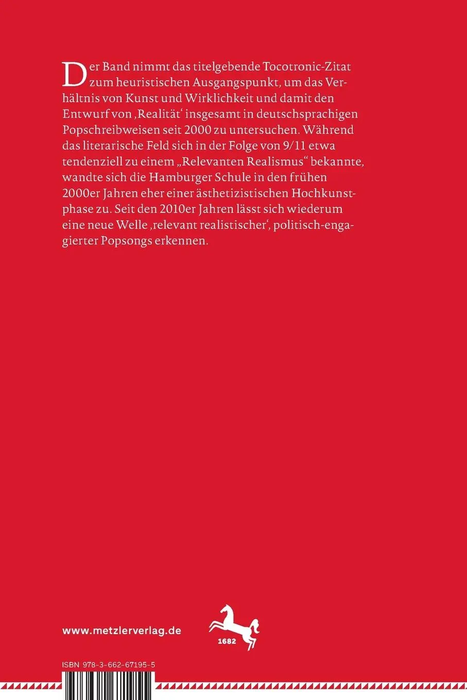 Rückseite: 9783662671955 | "Eins zu eins ist jetzt vorbei" | Popschreibweisen seit 2000 | Buch