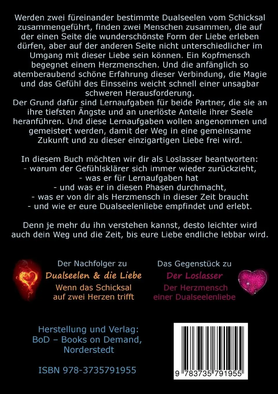Rückseite: 9783735791955 | Der Gefühlsklärer | Der Kopfmensch einer Dualseelenliebe | Taschenbuch