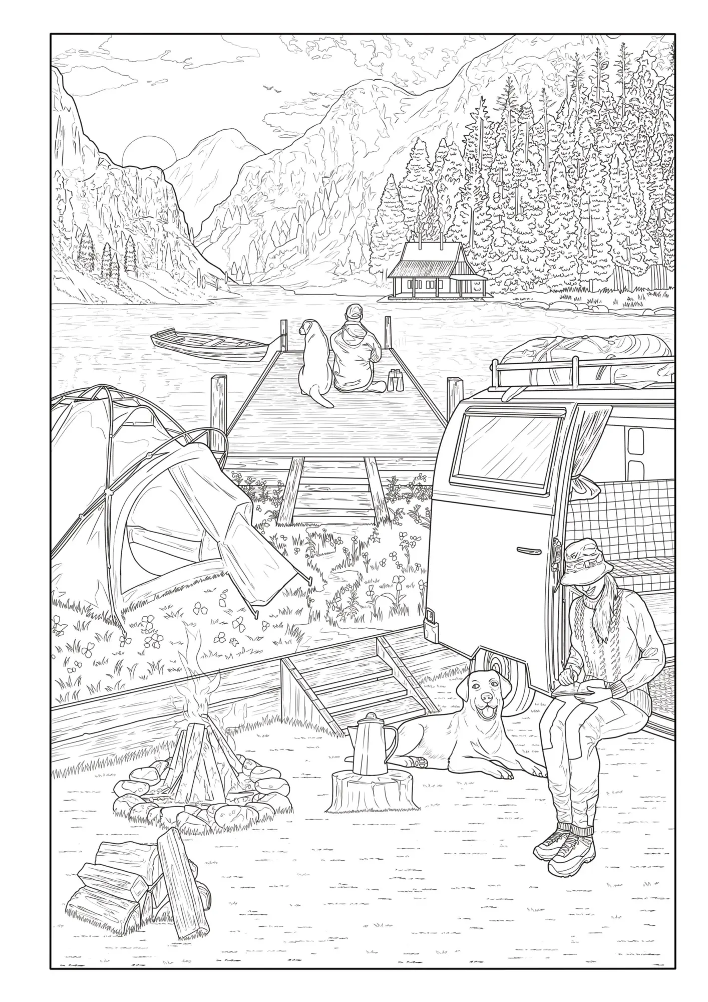 Bild: 9783986571955 | Landschaften &amp; Urlaubsmotive - Malbuch für Erwachsene mit 50...