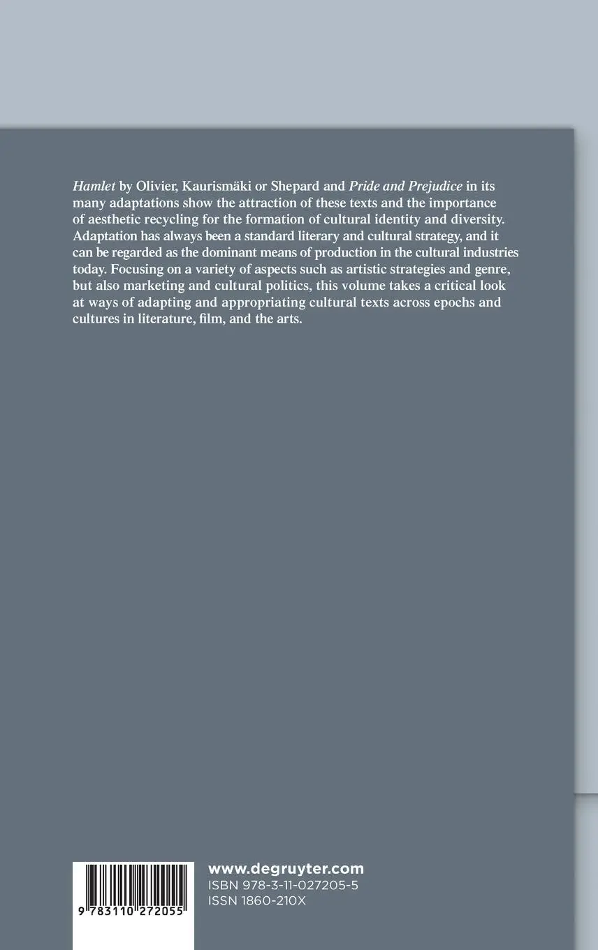 Rückseite: 9783110272055 | Adaptation and Cultural Appropriation | Literature, Film, and the Arts