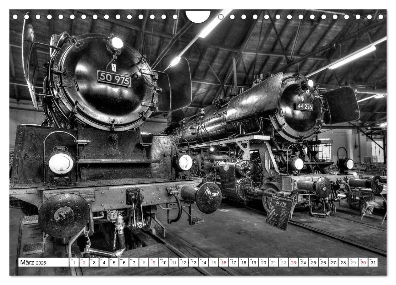 Bild: 9783435542055 | Unter Dampf - Eisenbahnromantik in schwarz-weiß (Wandkalender 2025...