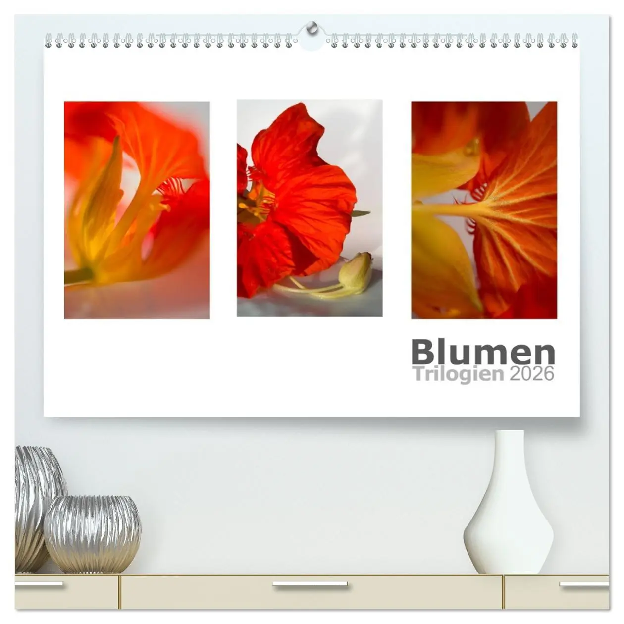 Cover: 9783516102055 | Blumen Trilogien (hochwertiger Premium Wandkalender 2026 DIN A2...