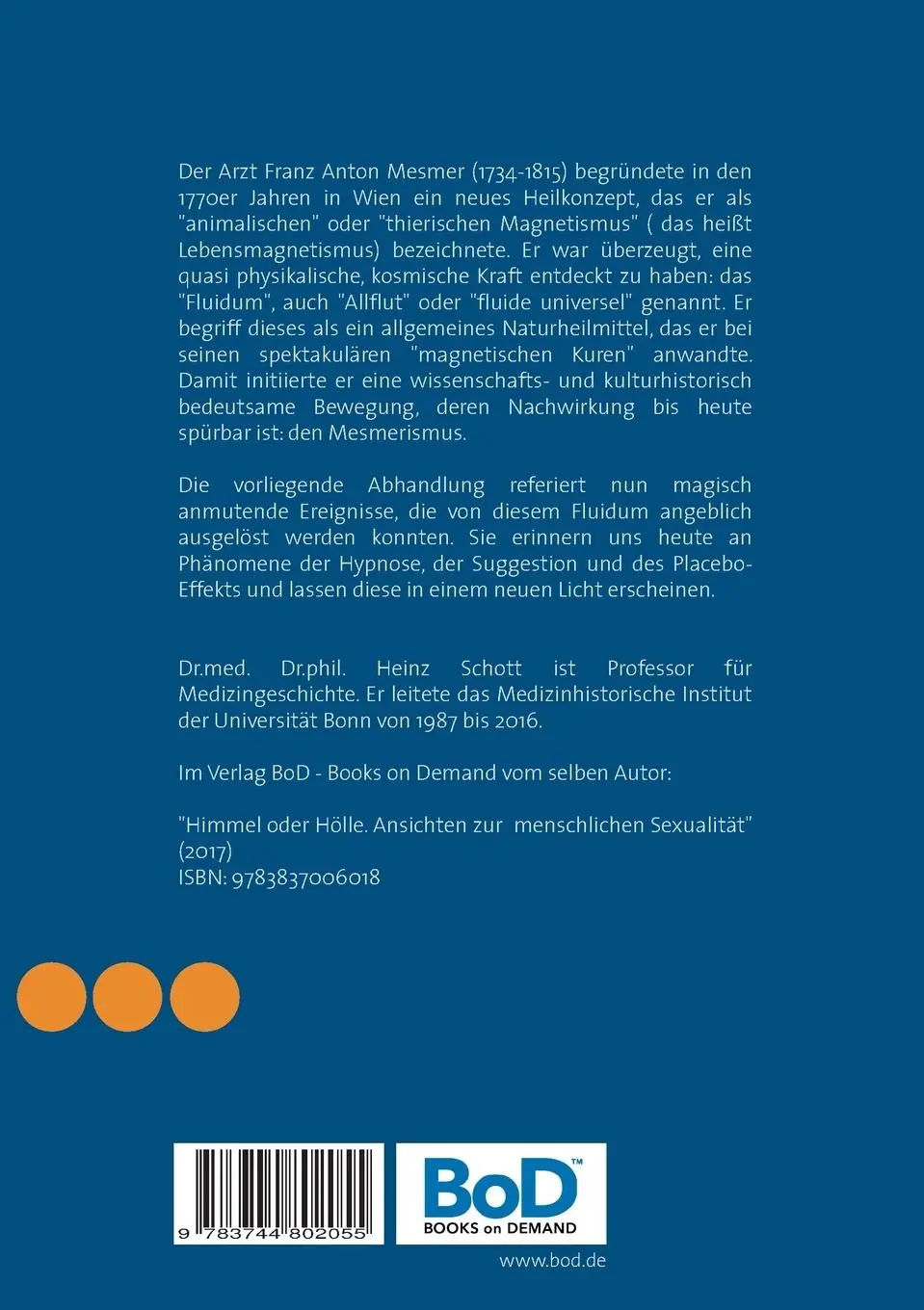 Rückseite: 9783744802055 | Fluidum | Magische Momente des Mesmerismus | Heinz Schott | Buch