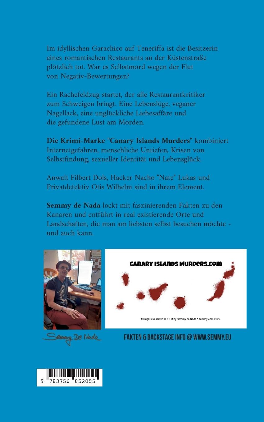 Rückseite: 9783756852055 | DineOpinion - Tödliche Bewertungen | CanaryIslandsMurders.com | Nada