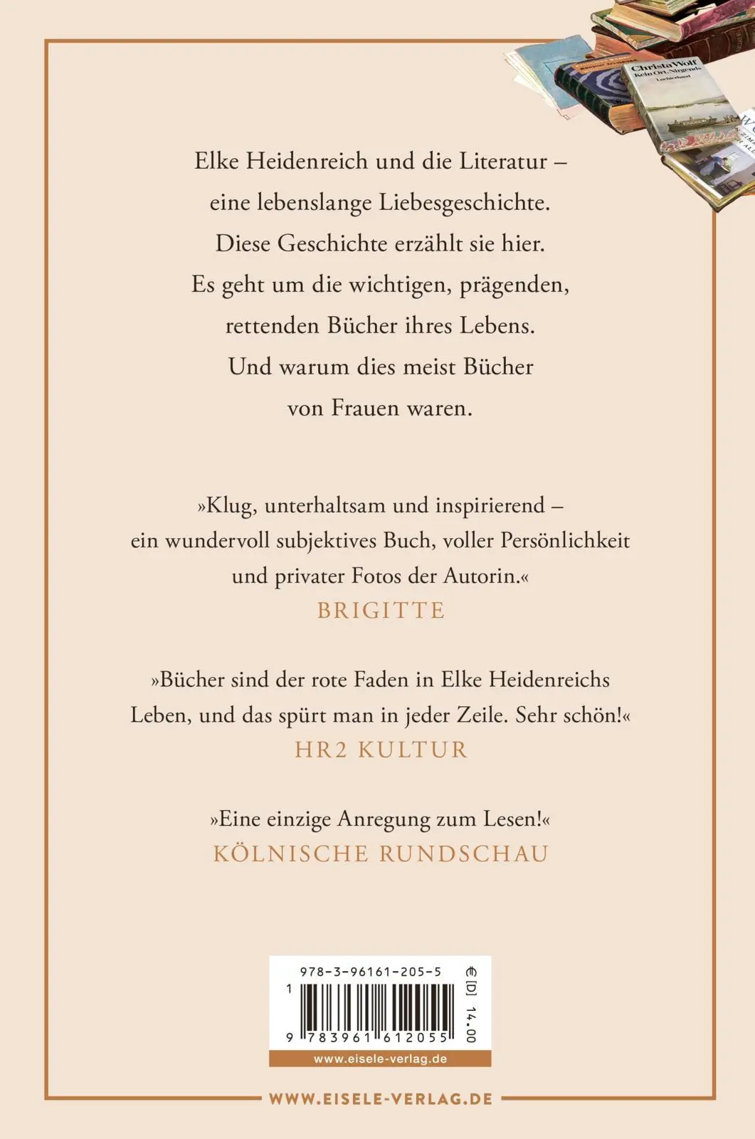 Rückseite: 9783961612055 | Hier geht's lang! | Elke Heidenreich | Taschenbuch | 192 S. | Deutsch
