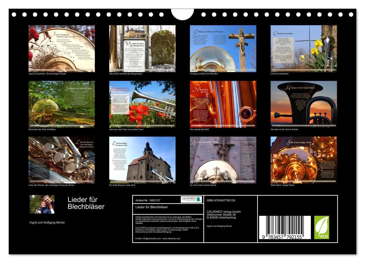 Bild: 9783457792155 | Lieder für Blechbläser (Wandkalender 2026 DIN A4 quer), CALVENDO...