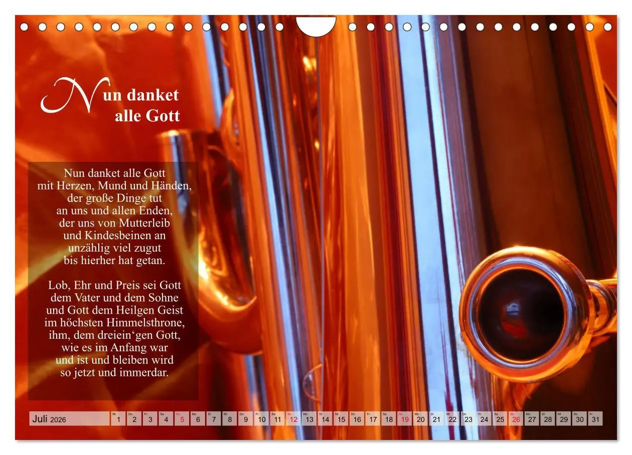 Bild: 9783457792155 | Lieder für Blechbläser (Wandkalender 2026 DIN A4 quer), CALVENDO...