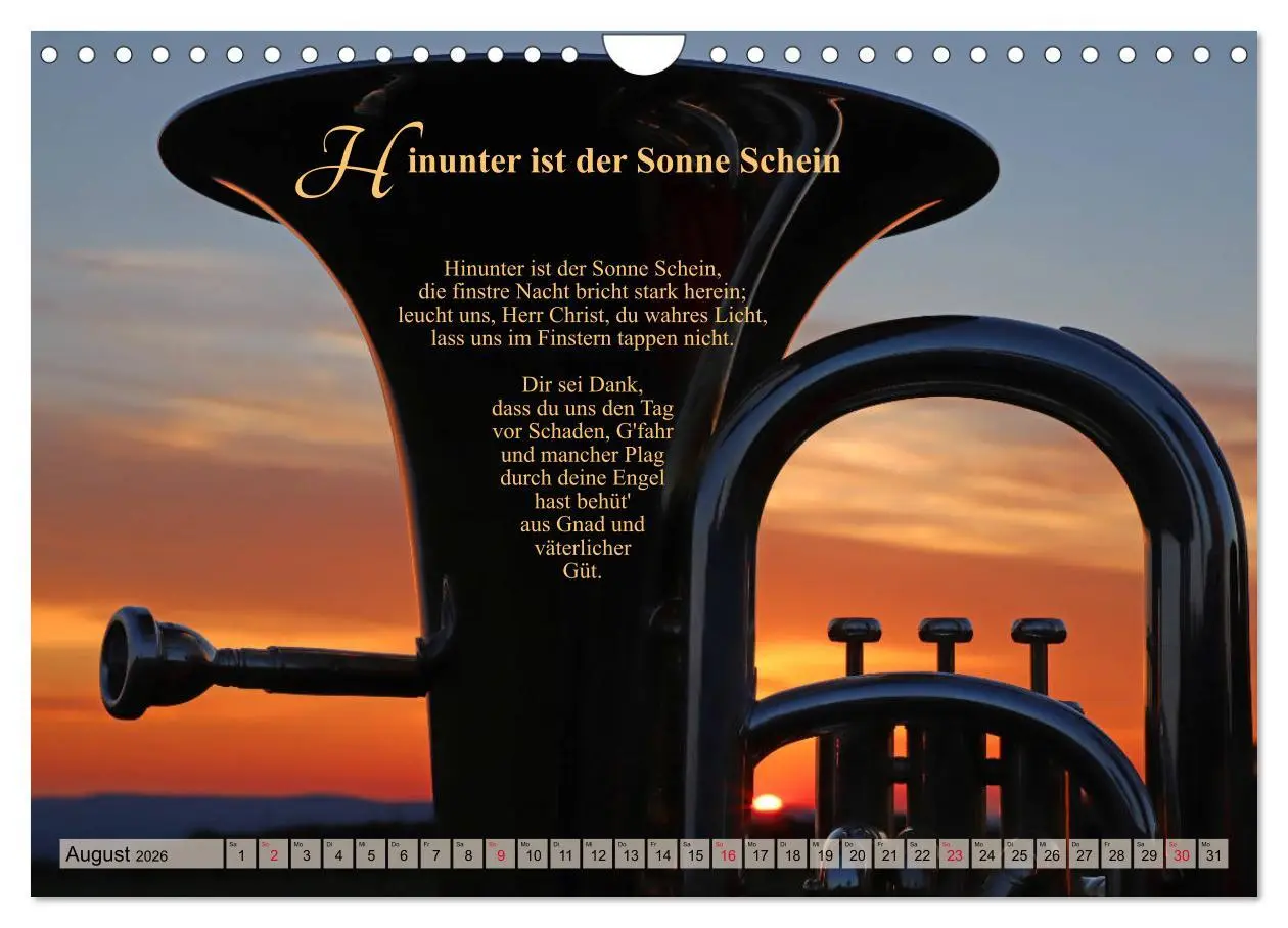 Bild: 9783457792155 | Lieder für Blechbläser (Wandkalender 2026 DIN A4 quer), CALVENDO...