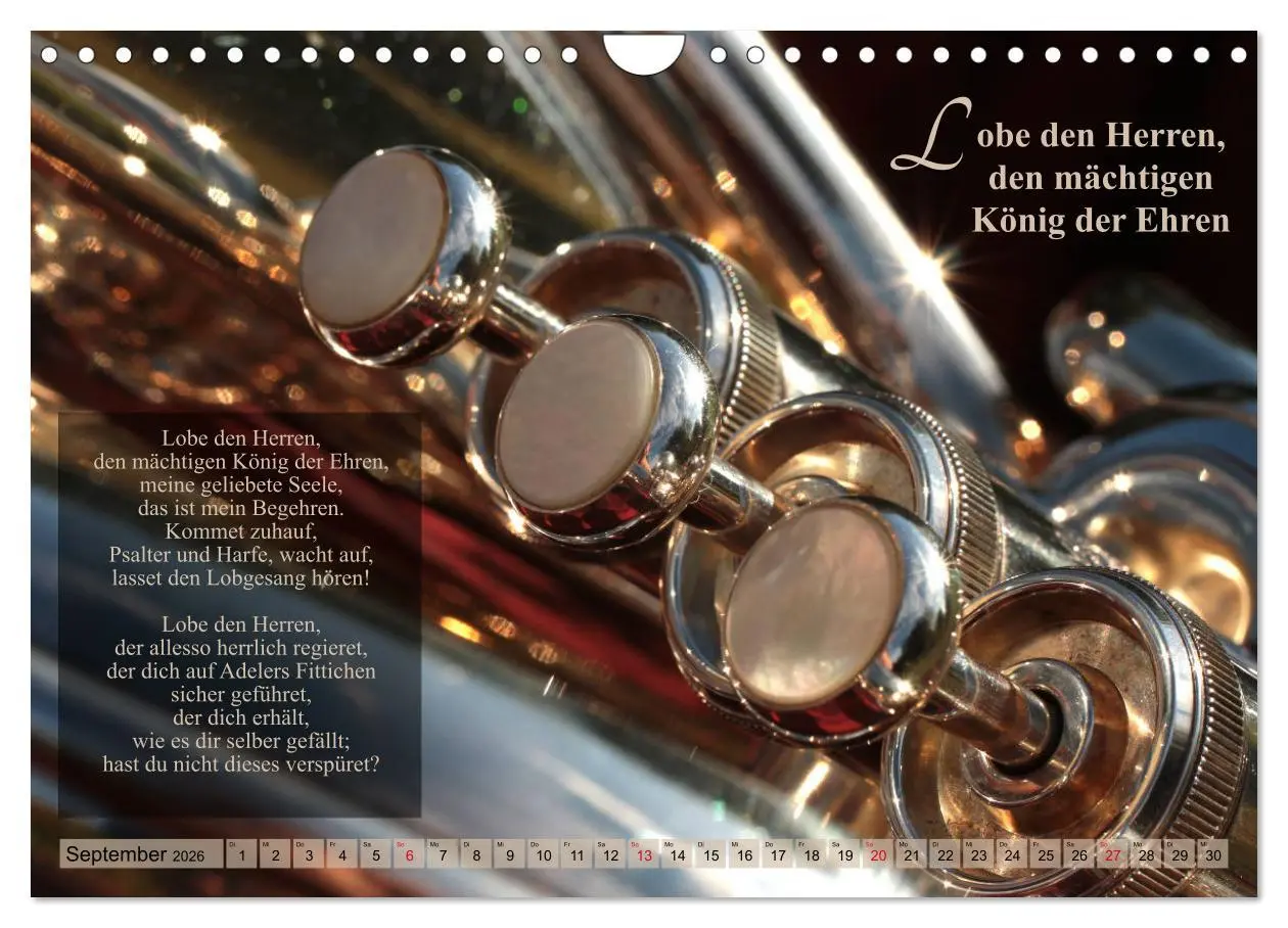 Bild: 9783457792155 | Lieder für Blechbläser (Wandkalender 2026 DIN A4 quer), CALVENDO...