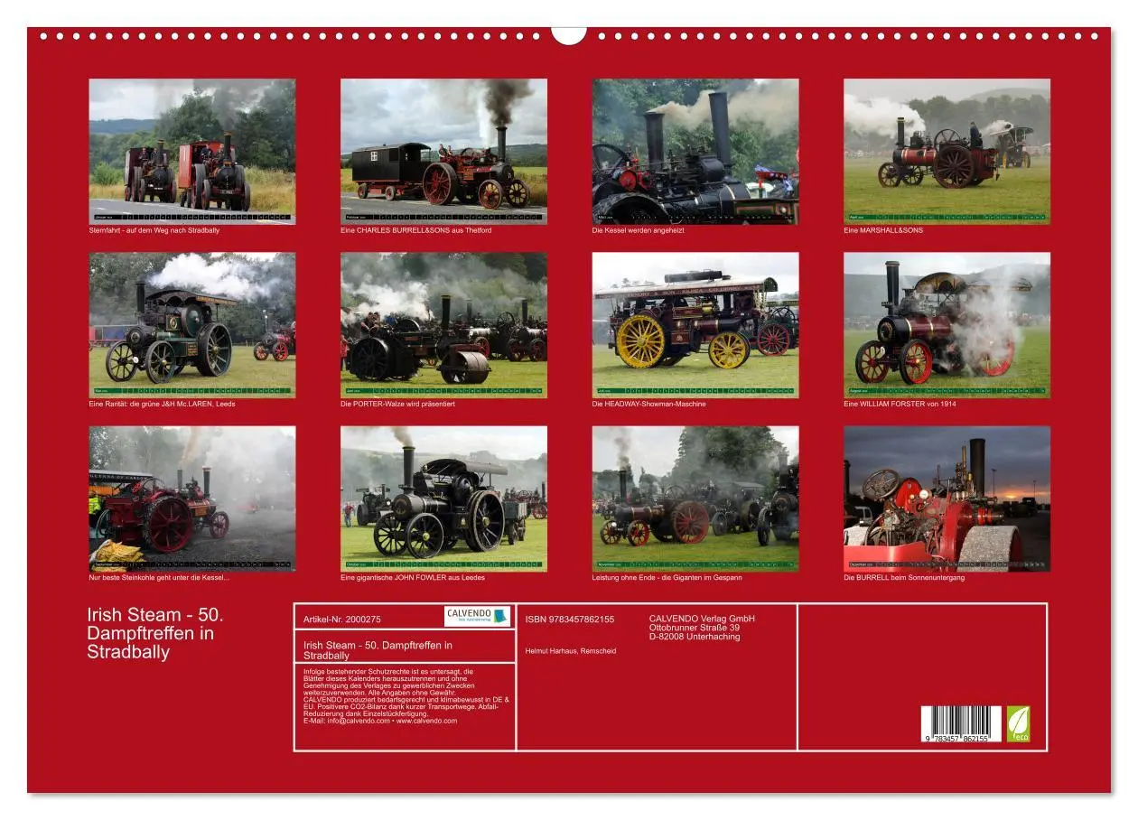 Bild: 9783457862155 | Irish Steam - 50. Dampftreffen in Stradbally (Wandkalender 2026 DIN...