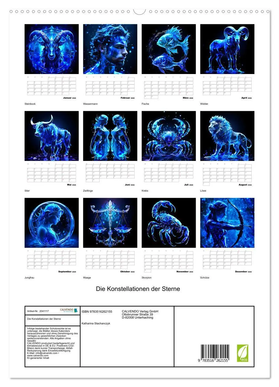 Bild: 9783516262155 | Die Konstellationen der Sterne (hochwertiger Premium Wandkalender...