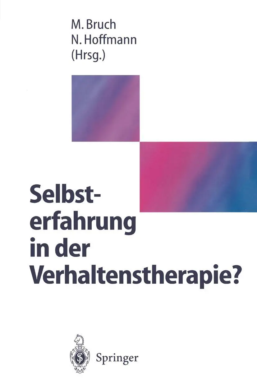 Cover: 9783540612155 | Selbsterfahrung in der Verhaltenstherapie? | Nicolas Hoffmann (u. a.)
