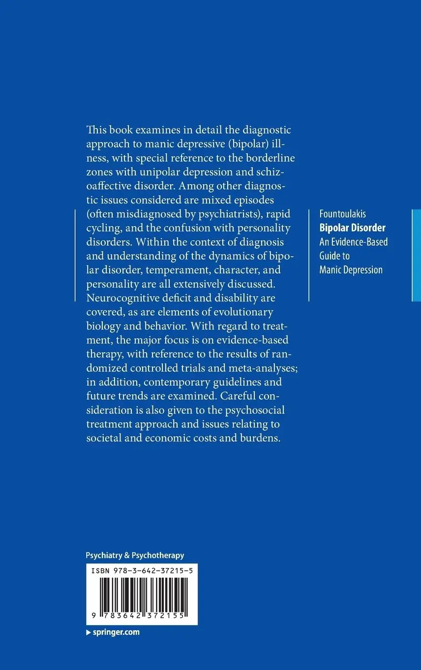 Rückseite: 9783642372155 | Bipolar Disorder | An Evidence-Based Guide to Manic Depression | Buch