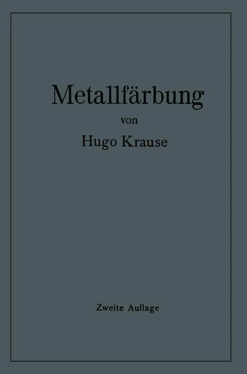 Cover: 9783642512155 | Metallfärbung | Hugo Krause | Taschenbuch | viii | Deutsch | Springer