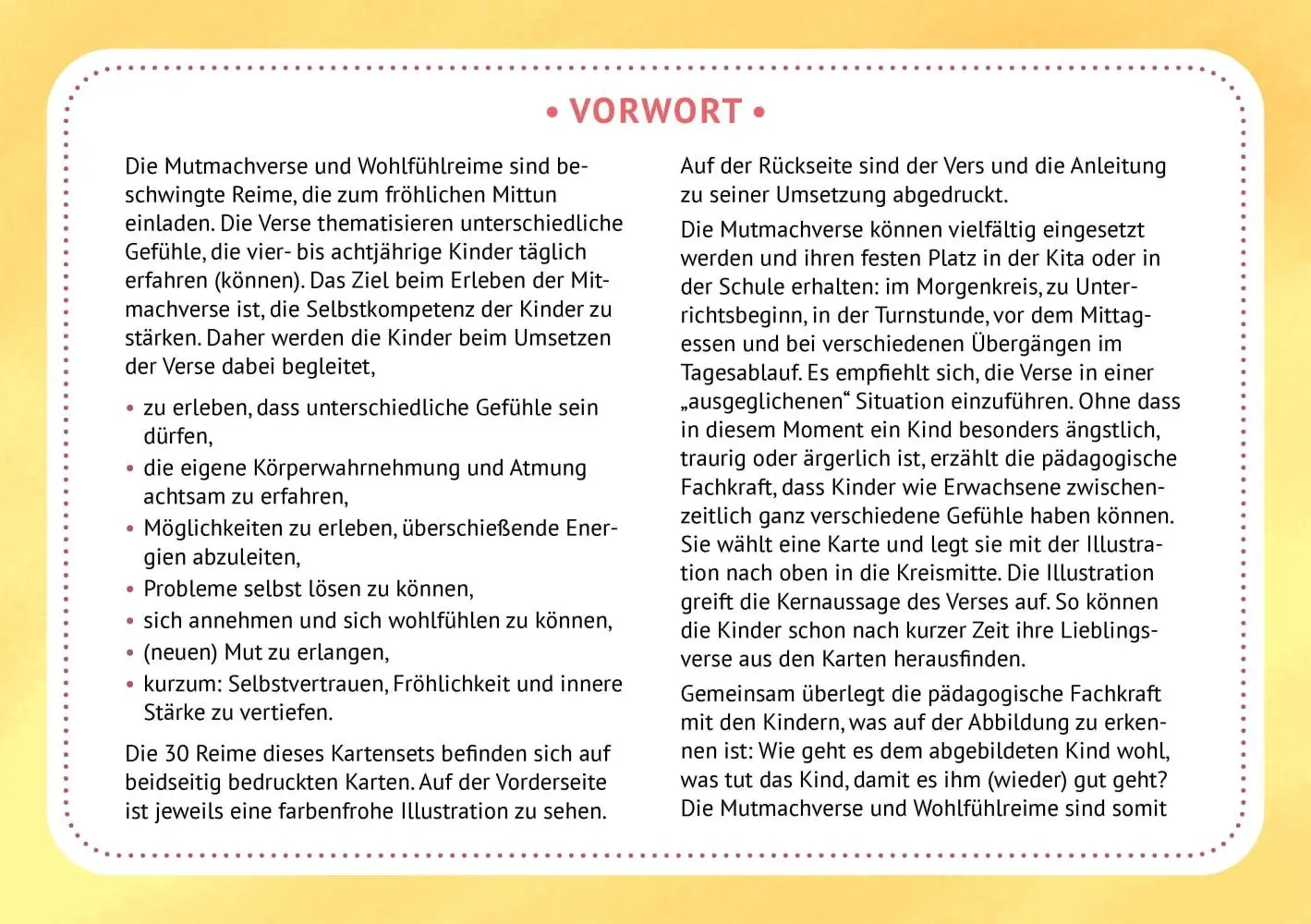 Bild: 4260694922255 | 30 Mutmachverse und Wohlfühlreime | Monika Bücken-Schaal | Box | 32 S.