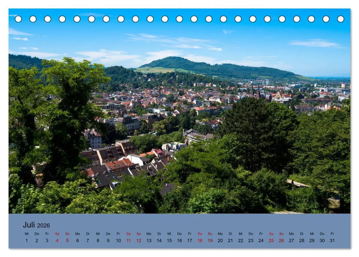 Bild: 9783457852255 | Wundervolles Freiburg (Tischkalender 2026 DIN A5 quer), CALVENDO...