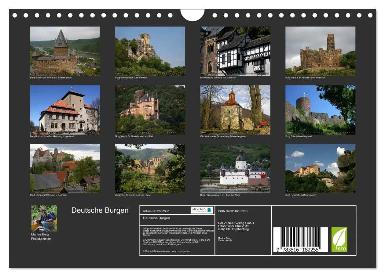 Bild: 9783516182255 | Deutsche Burgen (Wandkalender 2026 DIN A4 quer), CALVENDO...