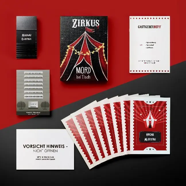 Bild: 4260484032355 | MORD bei Tisch: Zirkus (Spiel) | Daria Nina | Spiel | In Spielebox
