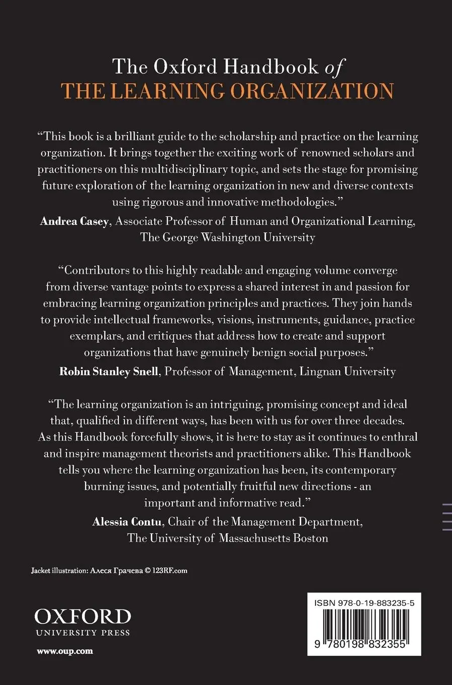 Rückseite: 9780198832355 | Oxford Handbook of the Learning Organization | Anders Ortenblad | Buch
