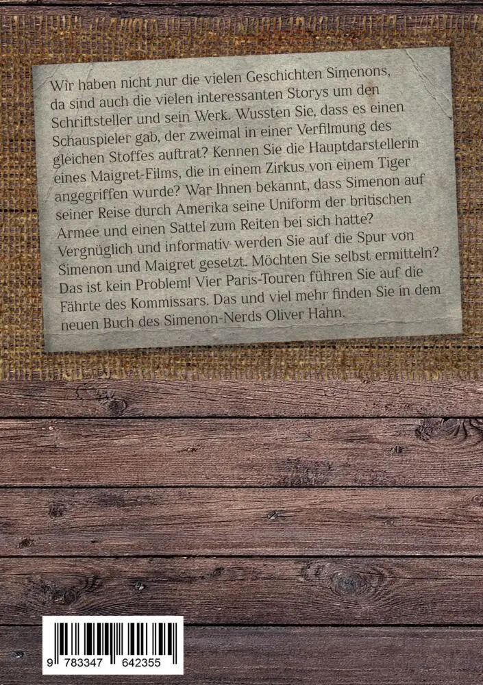Bild: 9783347642355 | Schwatzen über Simenon | Ein Lesebuch | Oliver Hahn | Taschenbuch