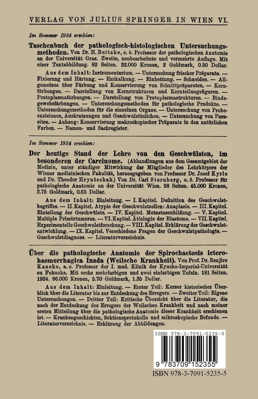 Rückseite: 9783709152355 | Pathologisch-anatomische Sektionsmethode | A. Ghon | Taschenbuch
