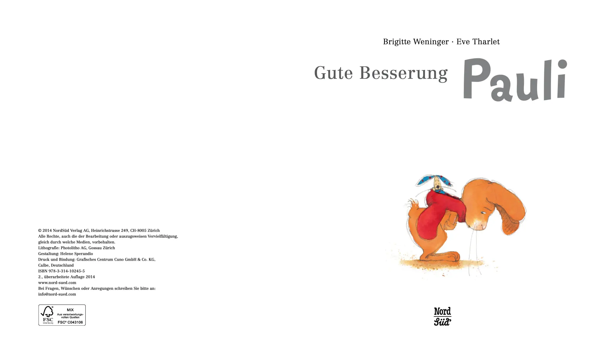 Bild: 9783314102455 | Gute Besserung Pauli | Brigitte Weninger | Buch | 32 S. | Deutsch
