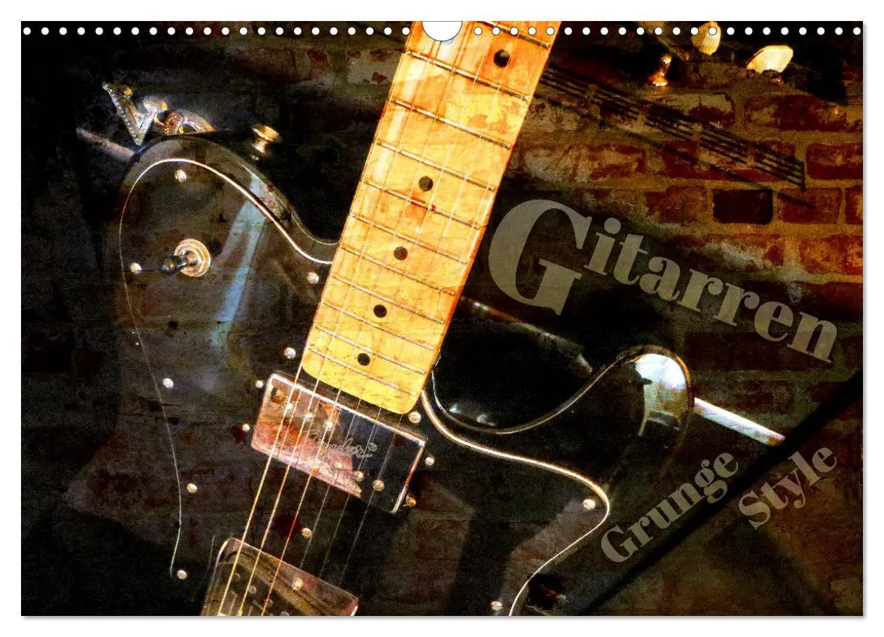 Cover: 9783457902455 | Gitarren - Grunge Style (Wandkalender 2026 DIN A3 quer), CALVENDO...