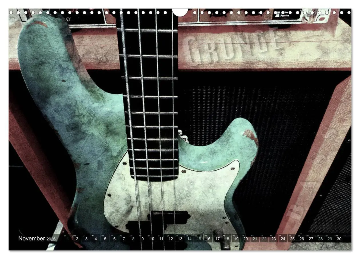 Bild: 9783457902455 | Gitarren - Grunge Style (Wandkalender 2026 DIN A3 quer), CALVENDO...