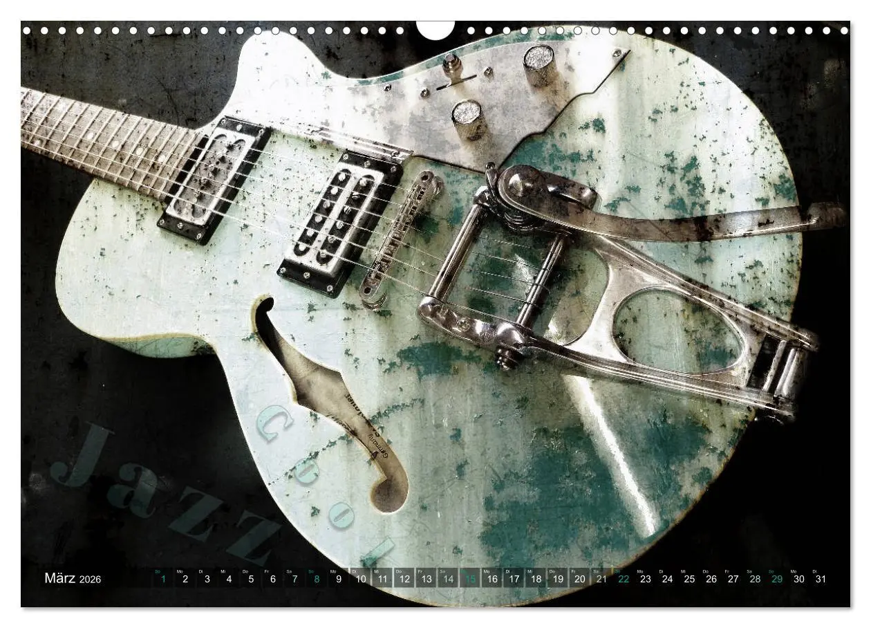Bild: 9783457902455 | Gitarren - Grunge Style (Wandkalender 2026 DIN A3 quer), CALVENDO...