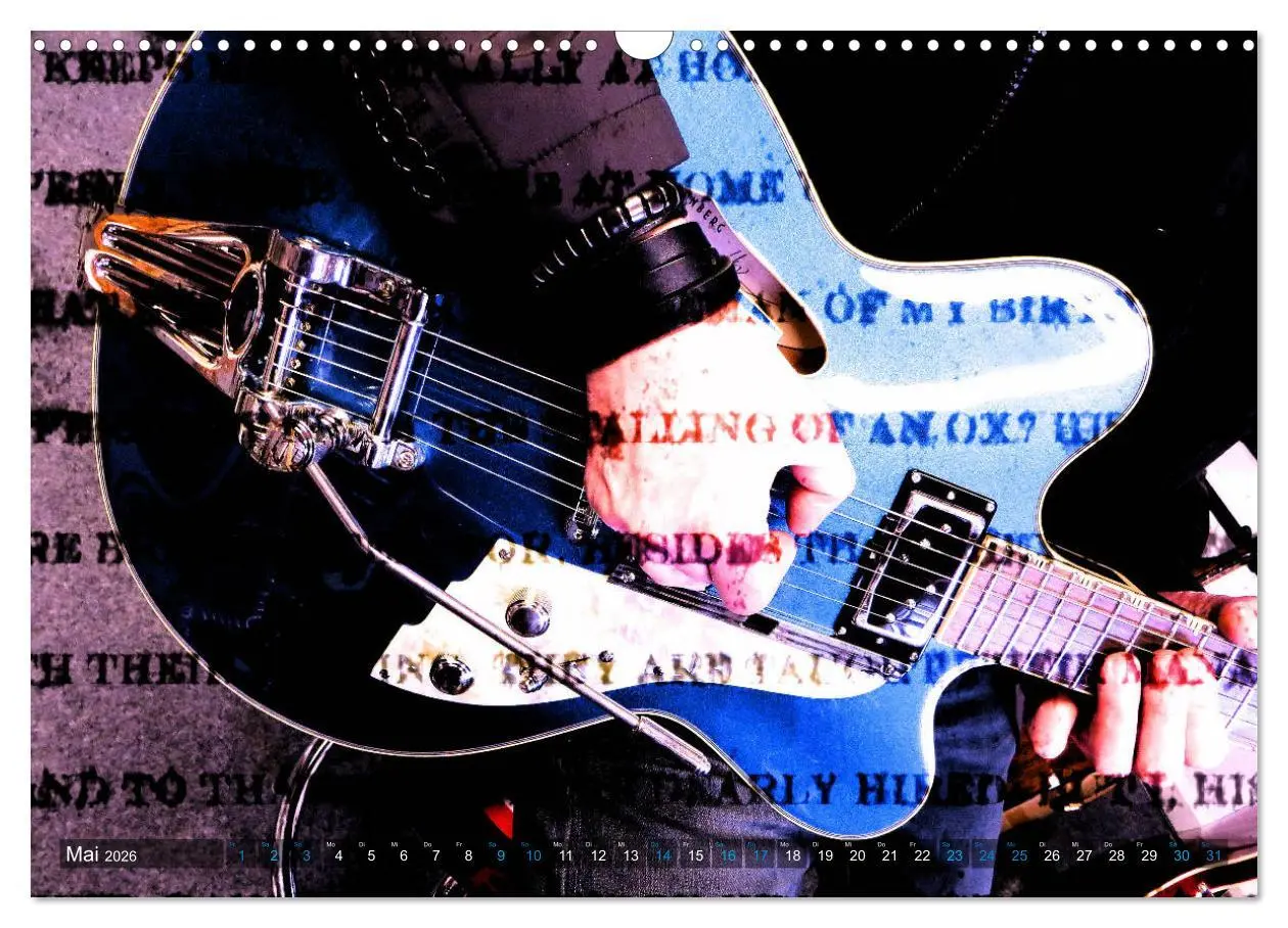 Bild: 9783457902455 | Gitarren - Grunge Style (Wandkalender 2026 DIN A3 quer), CALVENDO...