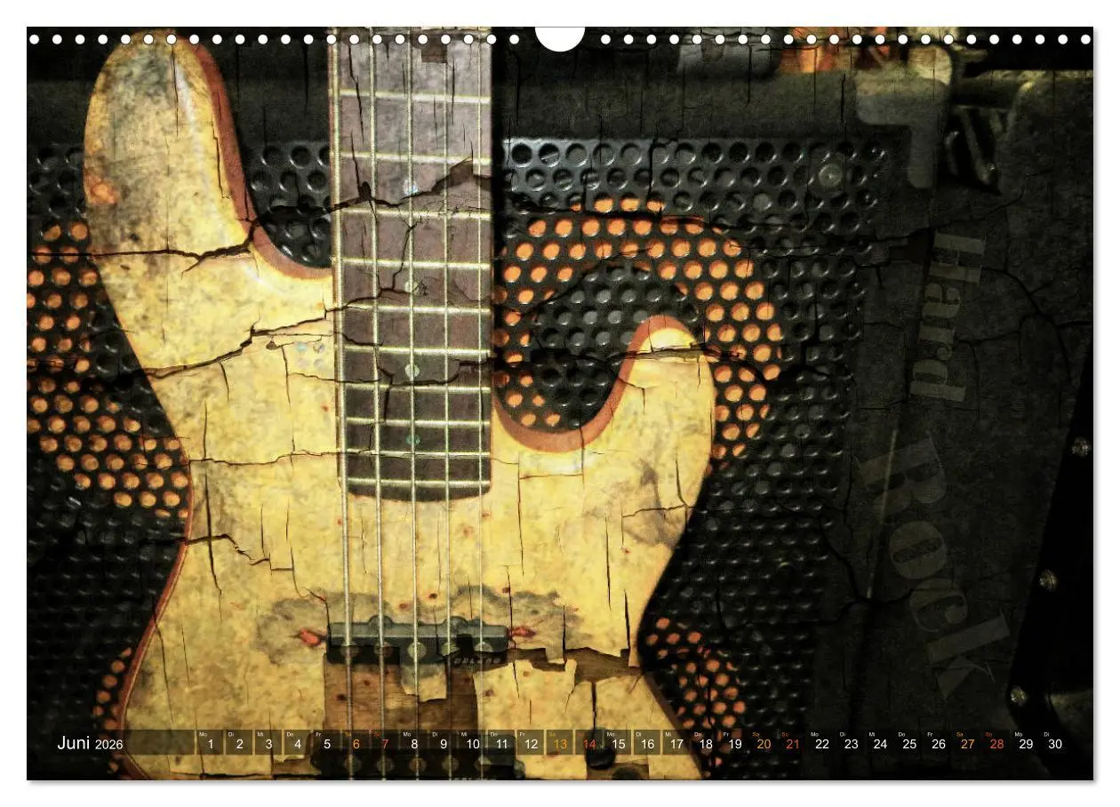 Bild: 9783457902455 | Gitarren - Grunge Style (Wandkalender 2026 DIN A3 quer), CALVENDO...