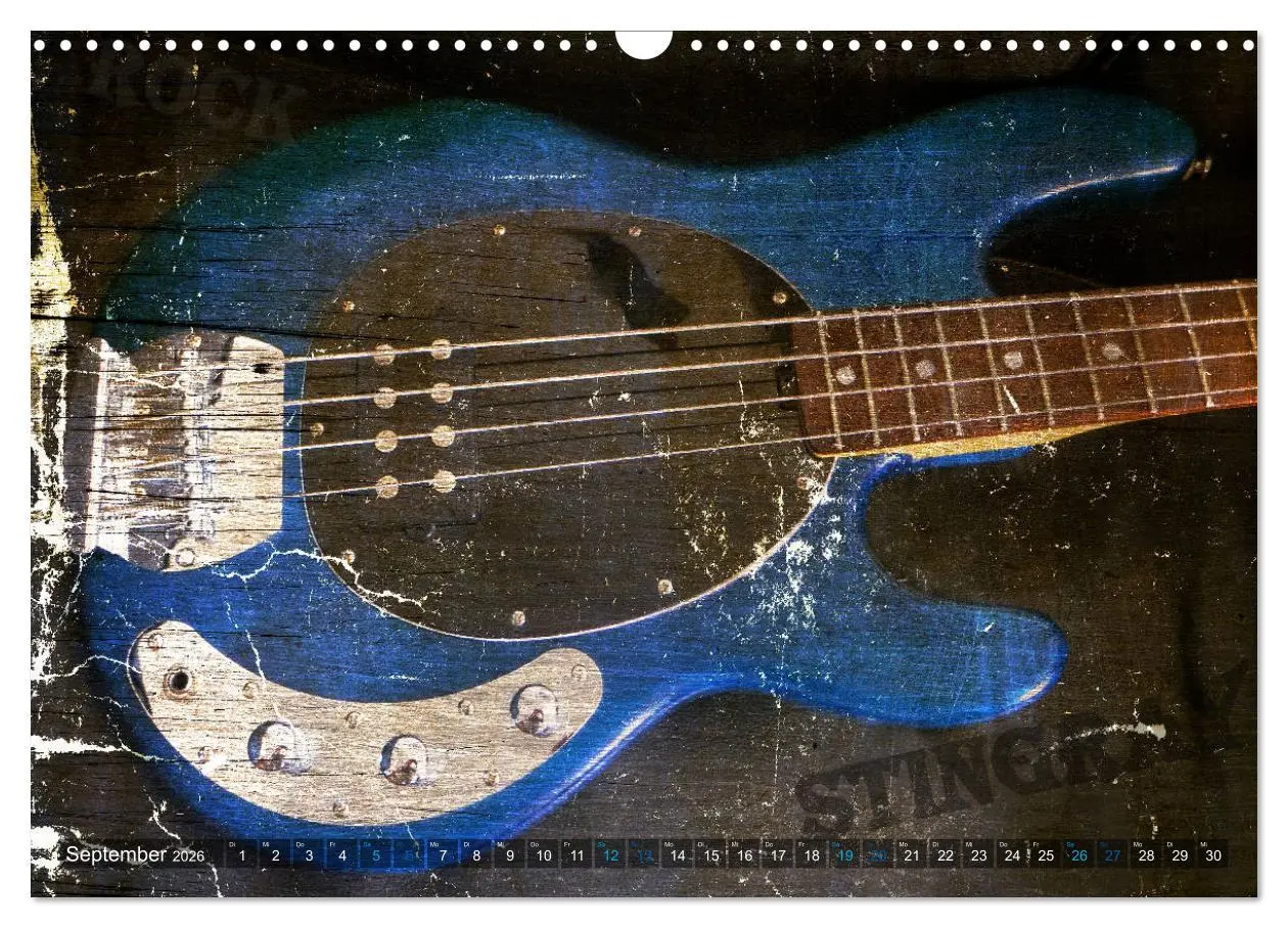 Bild: 9783457902455 | Gitarren - Grunge Style (Wandkalender 2026 DIN A3 quer), CALVENDO...