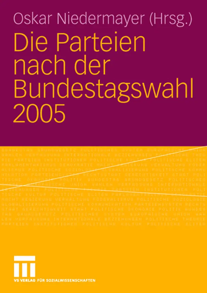Cover: 9783531152455 | Die Parteien nach der Bundestagswahl 2005 | Oskar Niedermayer | Buch