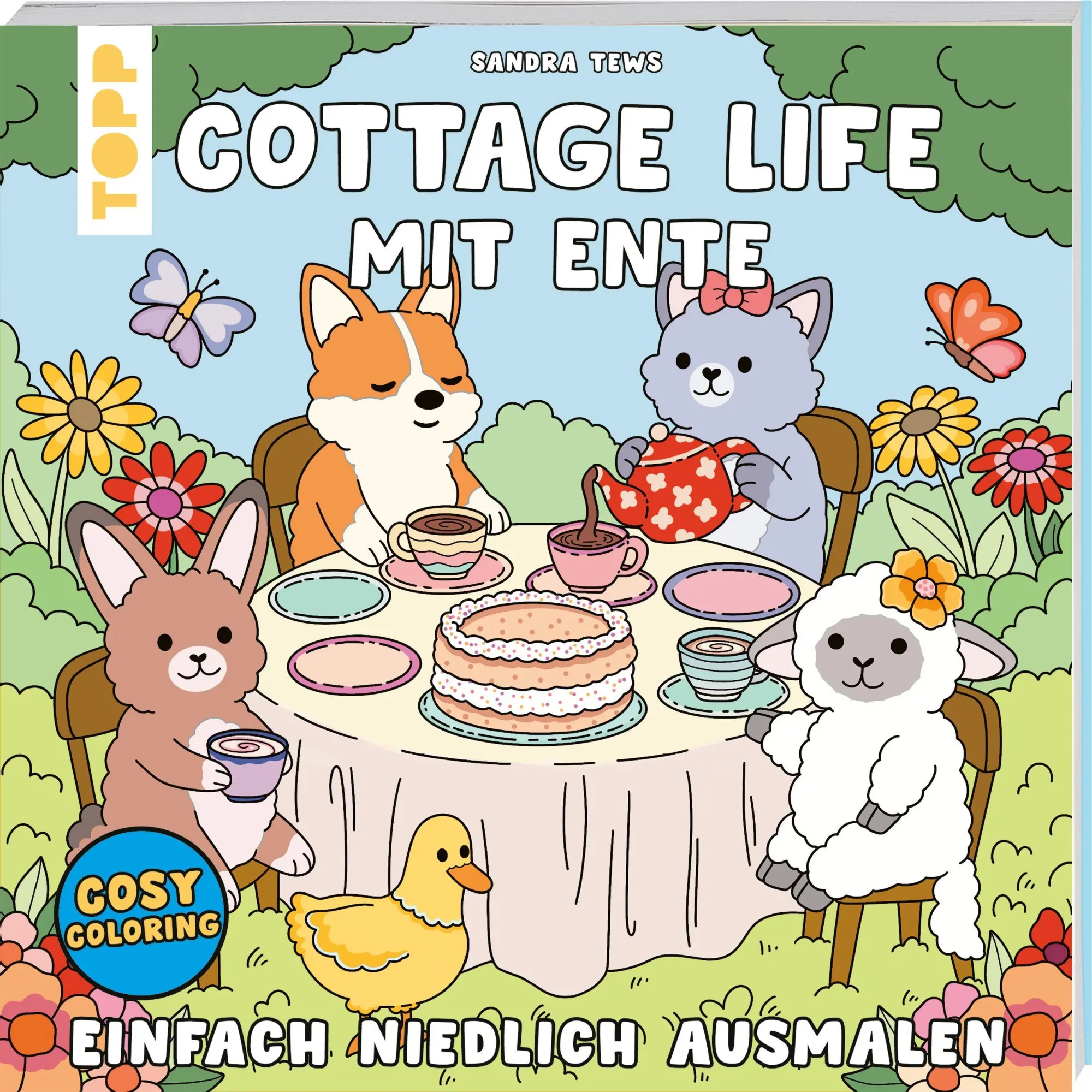 Cover: 9783735882455 | Cosy Coloring - Cottage Life mit Ente | Einfach niedlich ausmalen
