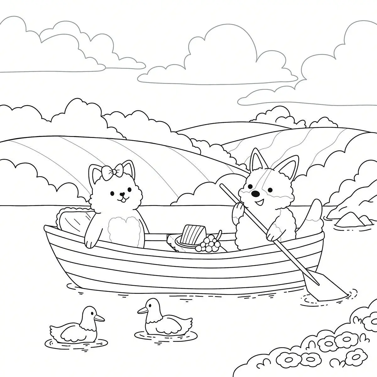 Bild: 9783735882455 | Cosy Coloring - Cottage Life mit Ente | Einfach niedlich ausmalen
