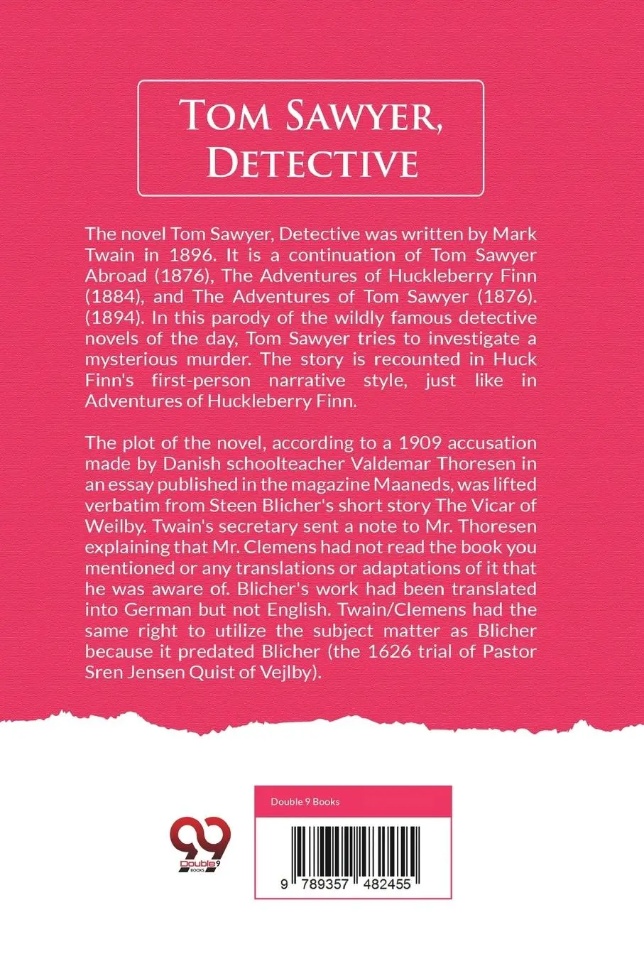Rückseite: 9789357482455 | Tom Sawyer, Detective | Mark Twain | Taschenbuch | Englisch | 2023