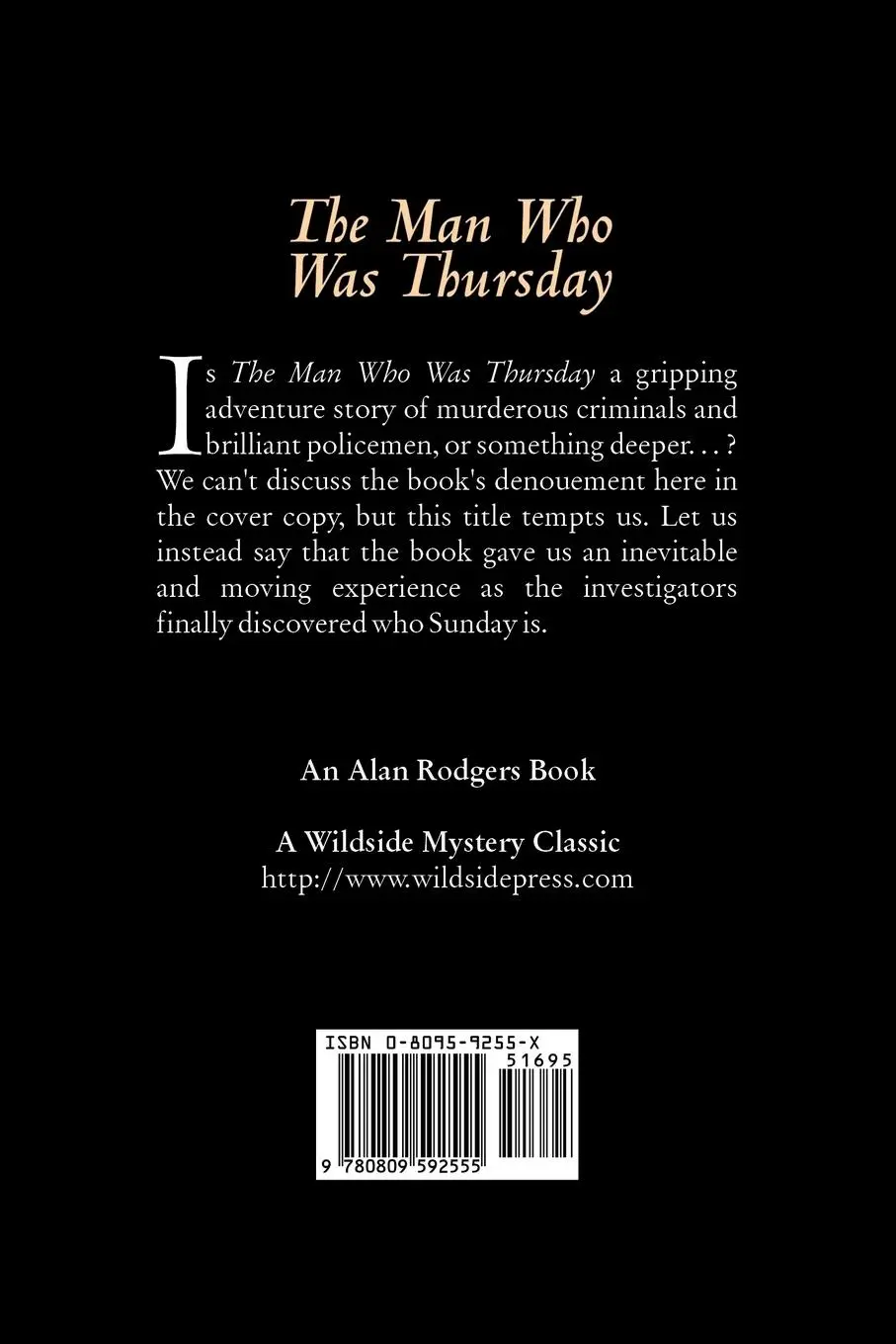 Rückseite: 9780809592555 | The Man Who Was Thursday, A Nightmare by G. K. Chesterton, Fiction,...