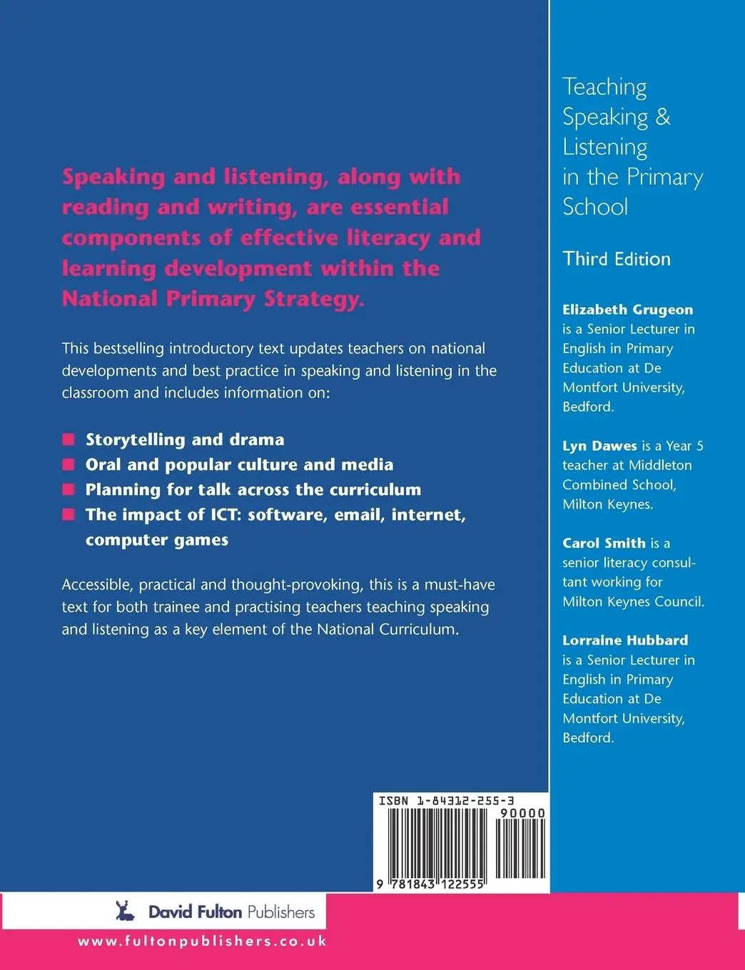 Rückseite: 9781843122555 | Teaching Speaking and Listening in the Primary School | Taschenbuch