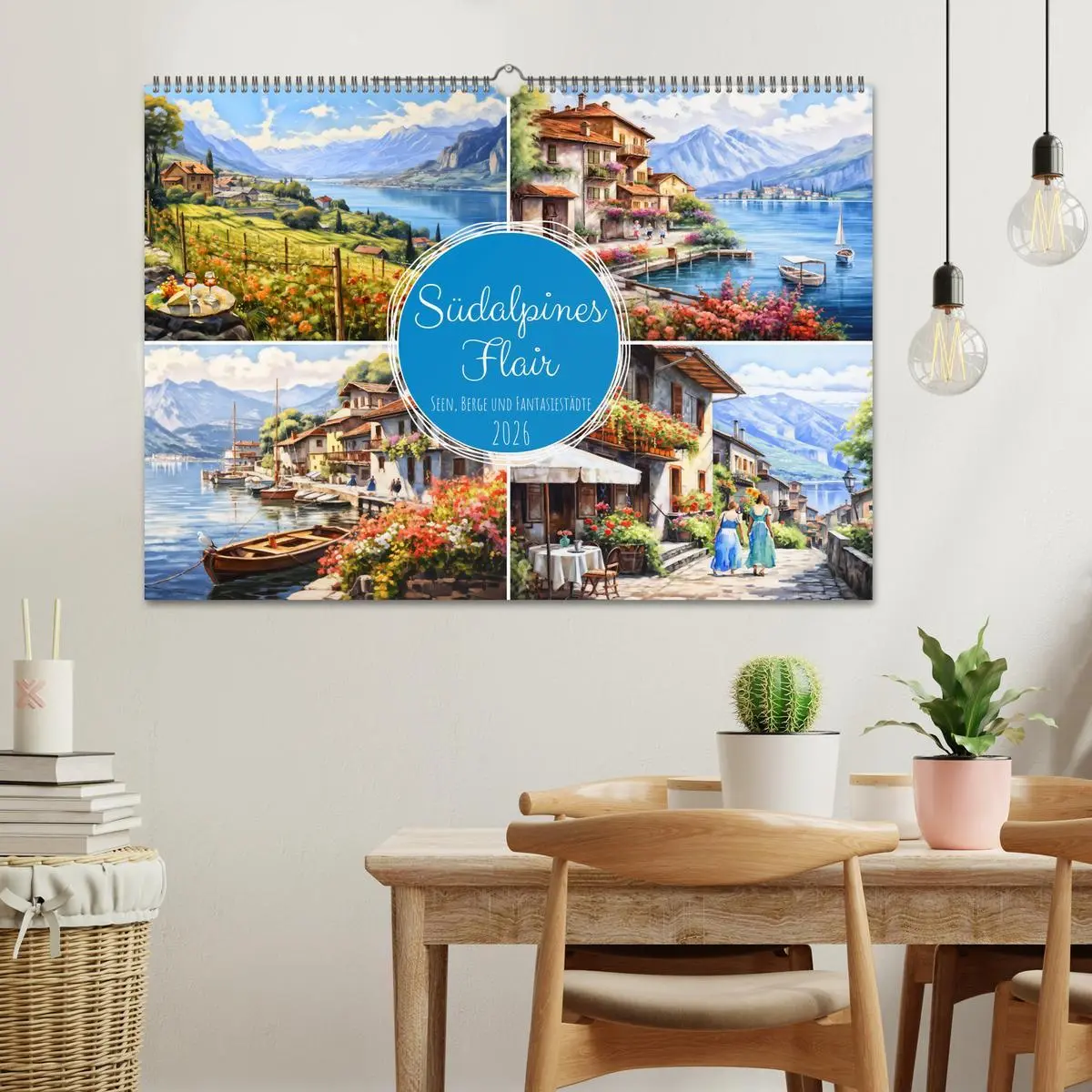 Bild: 9783457512555 | Südalpines Flair - Seen, Berge und Fantasiestädte (Wandkalender...