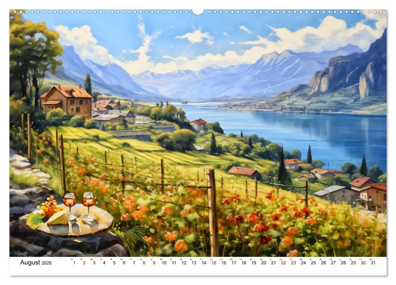 Bild: 9783457512555 | Südalpines Flair - Seen, Berge und Fantasiestädte (Wandkalender...