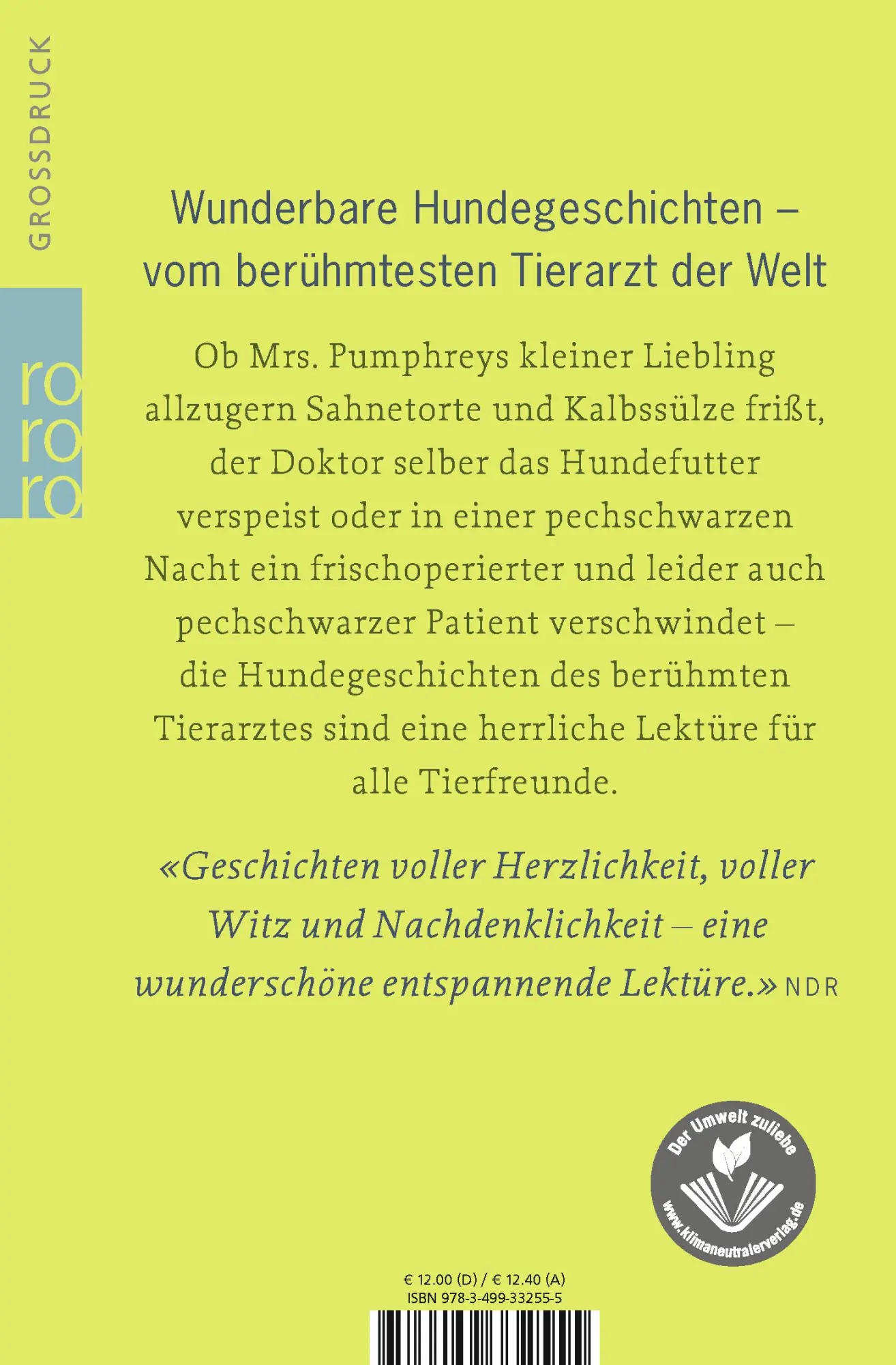 Rückseite: 9783499332555 | Auf den Hund gekommen | James Herriot | Taschenbuch | 446 S. | Deutsch