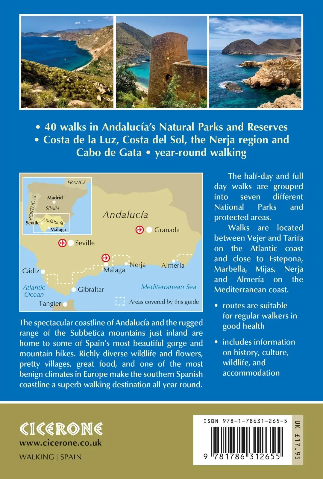 Rückseite: 9781786312655 | Coastal Walks in Andalucia | Guy Hunter-Watts | Taschenbuch | Englisch