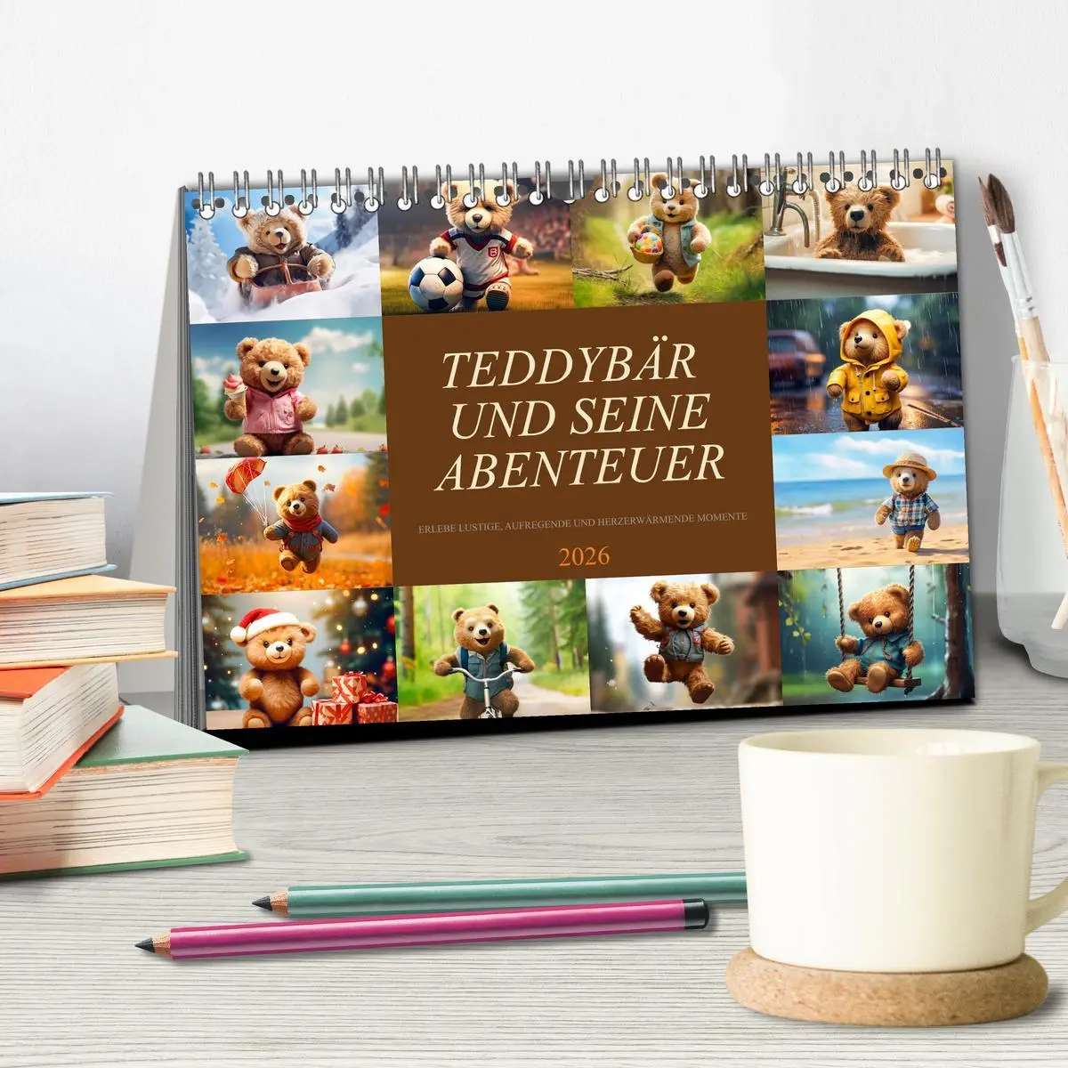 Bild: 9783457502655 | Teddybär und seine Abenteuer (Tischkalender 2026 DIN A5 quer),...