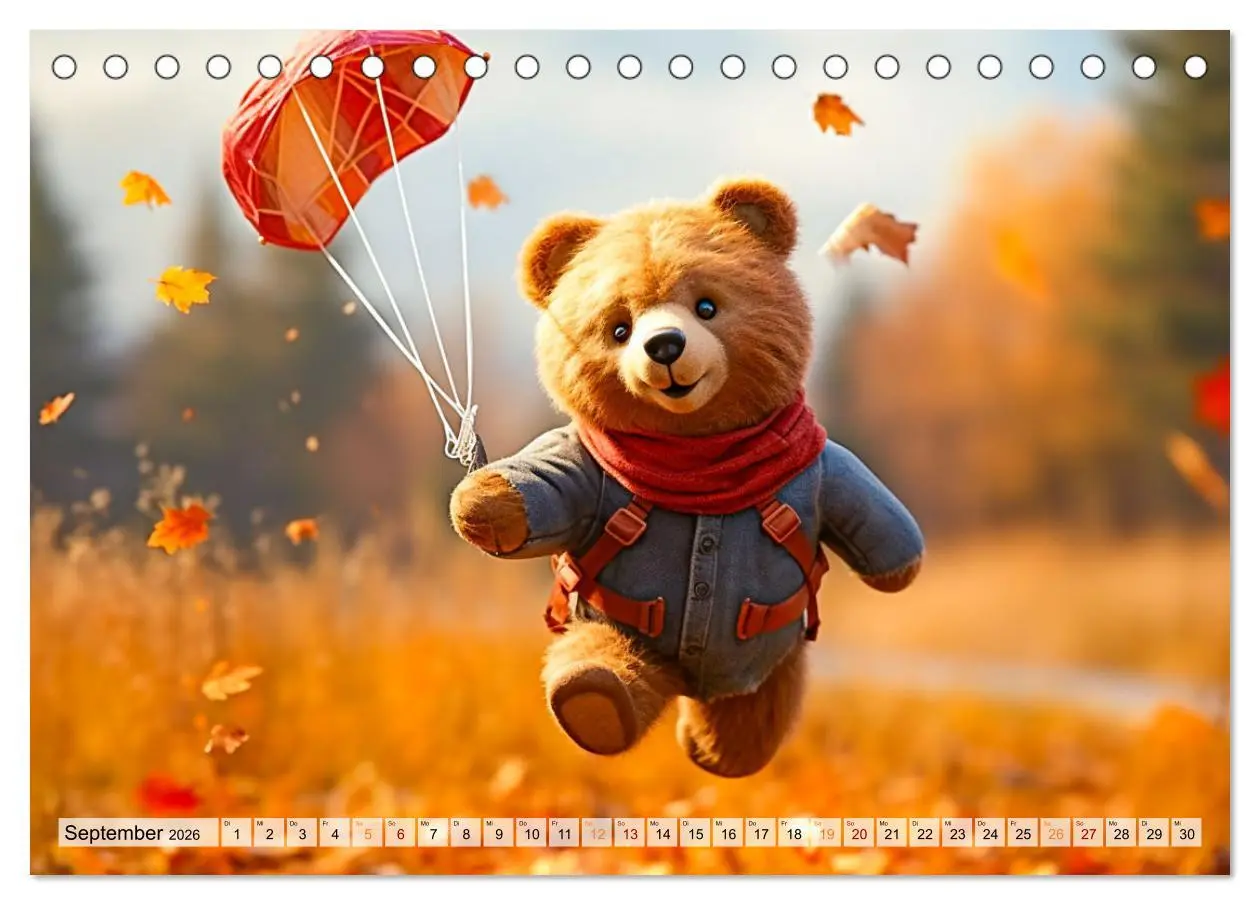 Bild: 9783457502655 | Teddybär und seine Abenteuer (Tischkalender 2026 DIN A5 quer),...