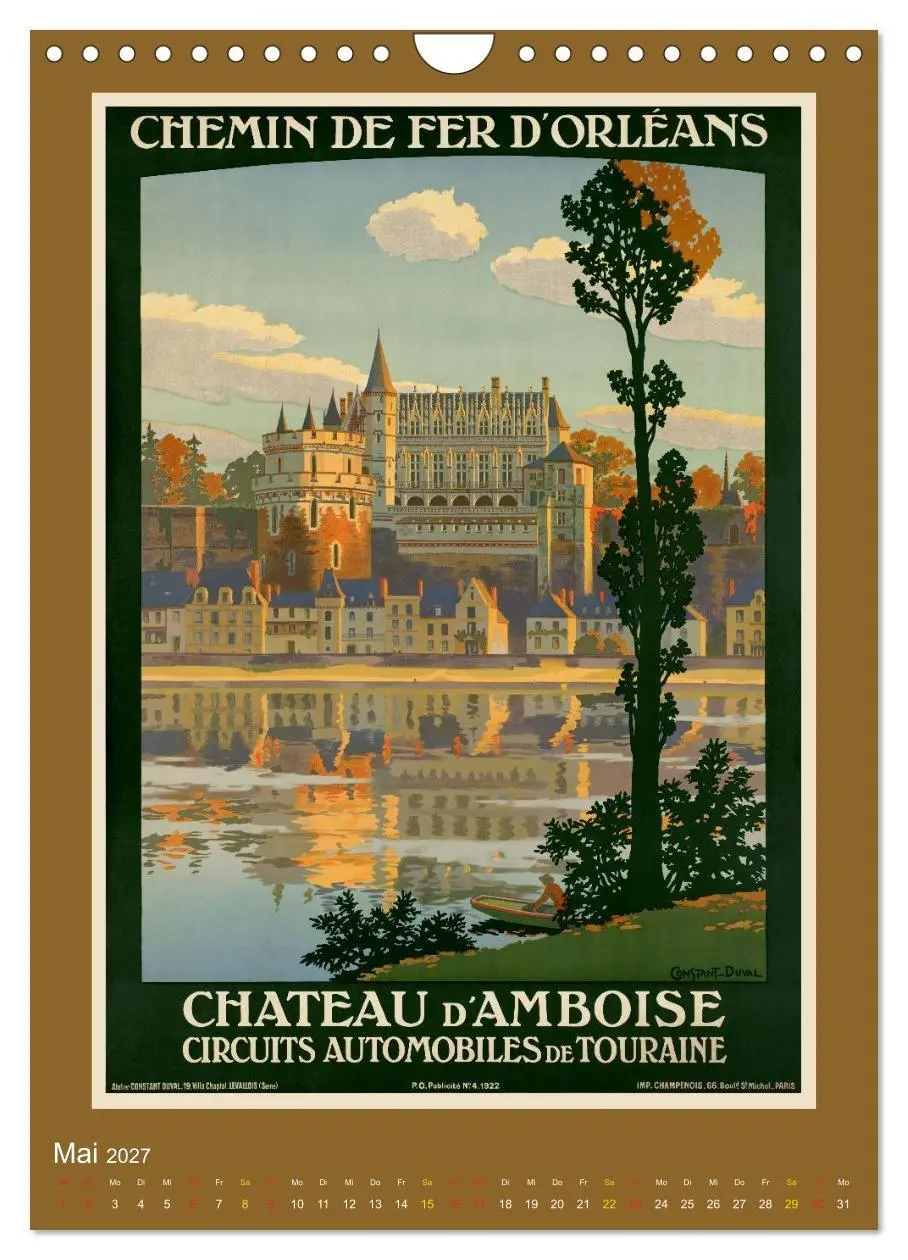 Bild: 9783569542655 | Historische Reiseplakate (Wandkalender 2027 DIN A4 hoch), CALVENDO...