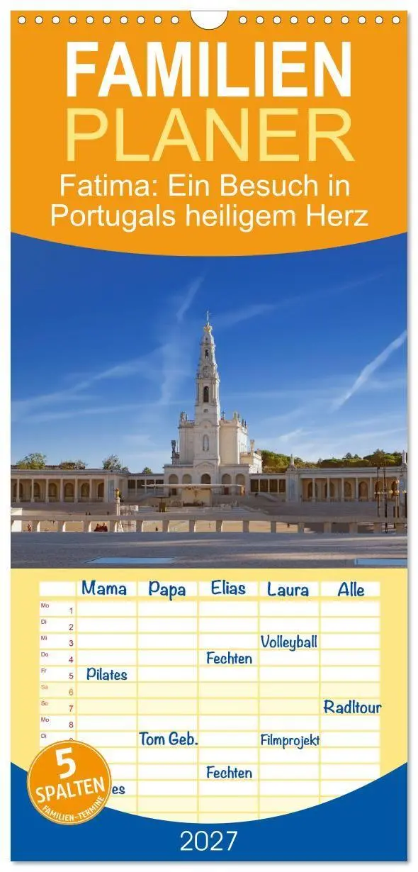 Cover: 9783594292655 | Familienplaner 2027 - Fatima: Ein Besuch in Portugals heiligem Herz...