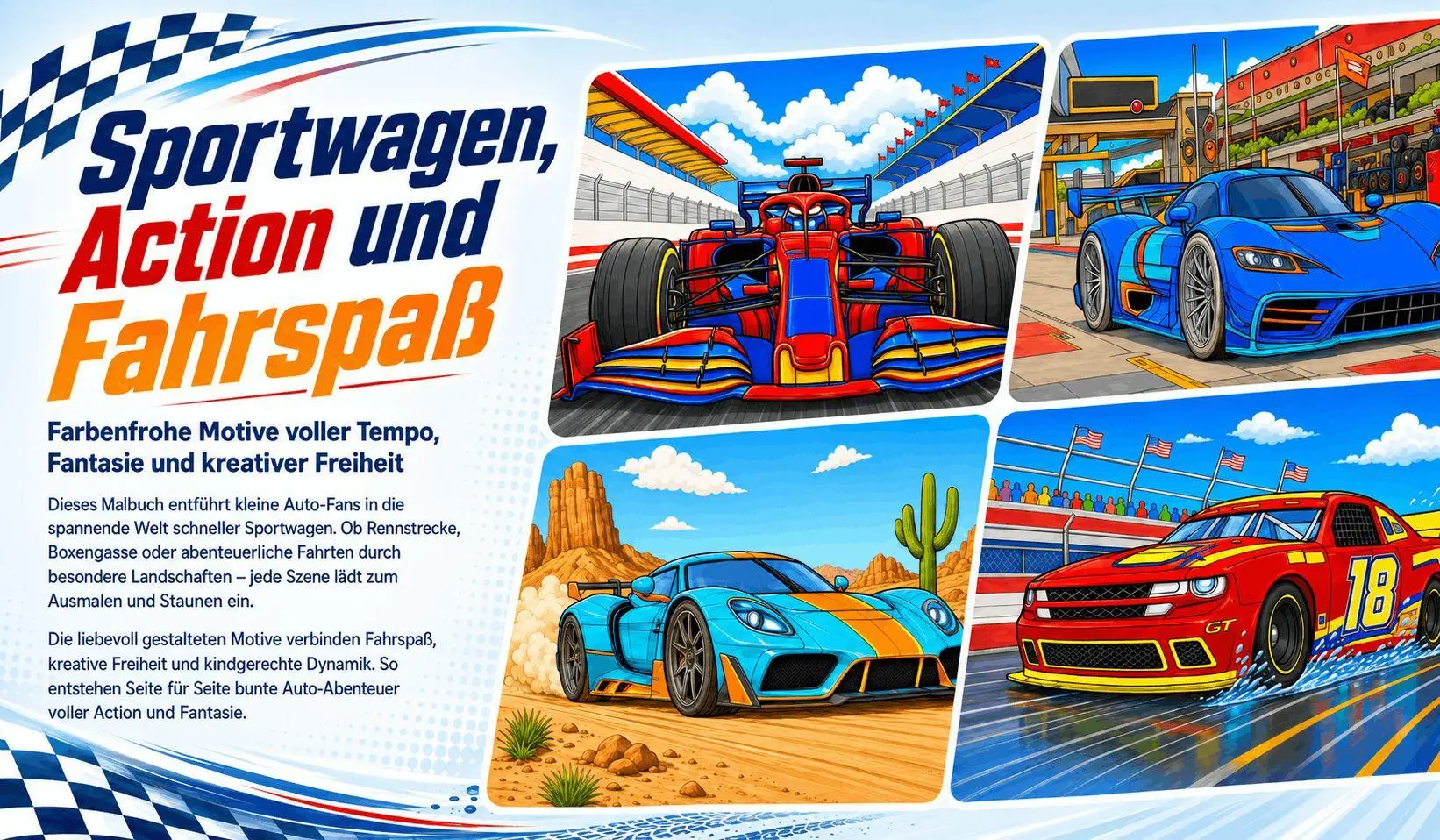 Bild: 9783986572655 | Auto Malbuch für Kinder ab 6 Jahren - Coole Sportwagen | Müller | Buch