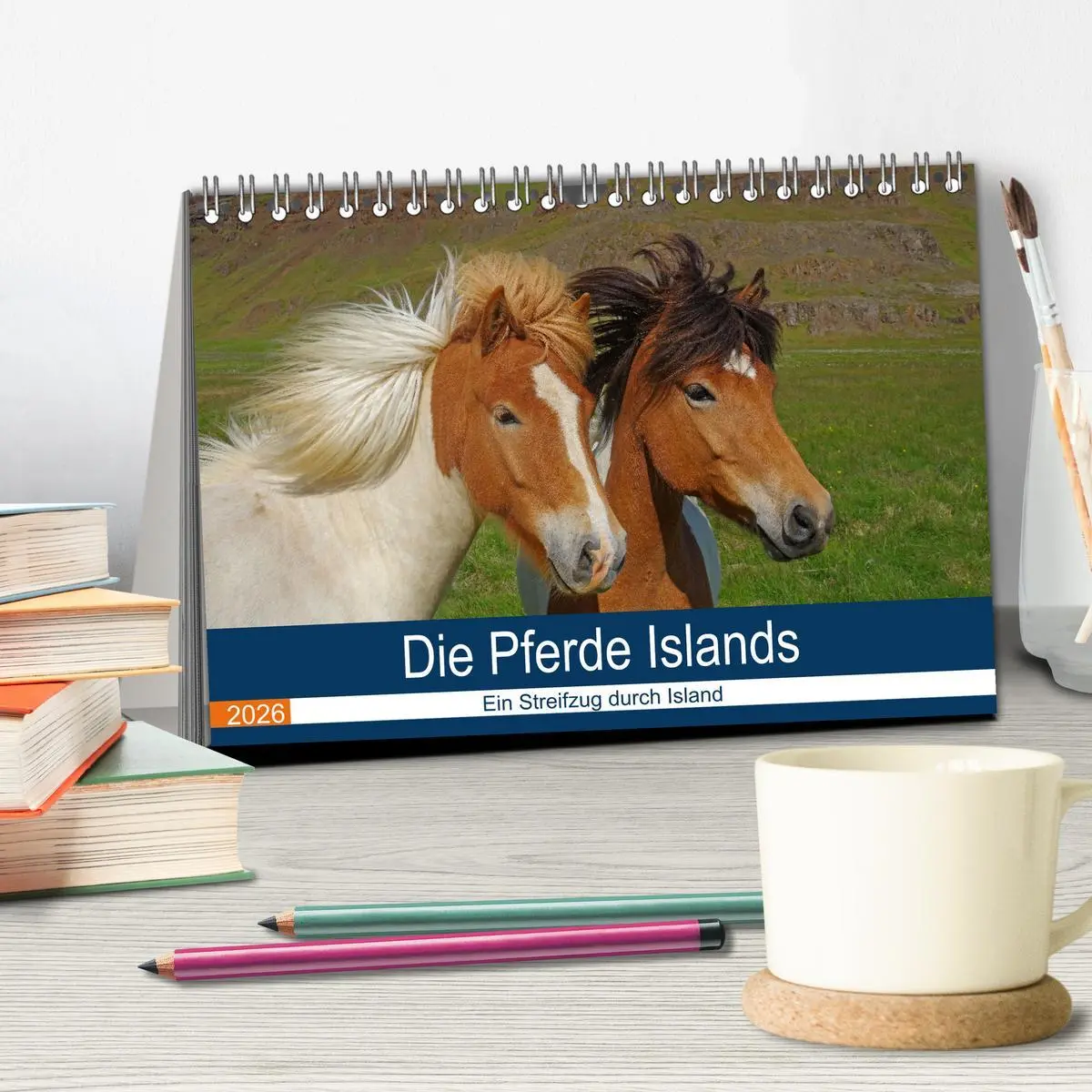 Bild: 9783516062755 | Die Pferde Islands - Ein Streifzug durch Island (Tischkalender 2026...