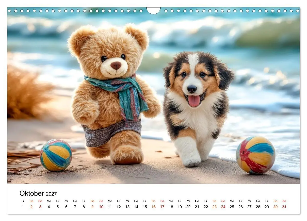 Bild: 9783516752755 | Teddybär - klein aber oho (Wandkalender 2027 DIN A3 quer), CALVENDO...